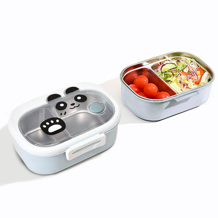 Merto Beno - Edelstahl Brotdose Kinder mit Fächern - Lunchbox mit Trennwand - BPA freie Bento Box - Jausenbox für Mädchen und Jungen - Snackbox für Schule & Kindergarten