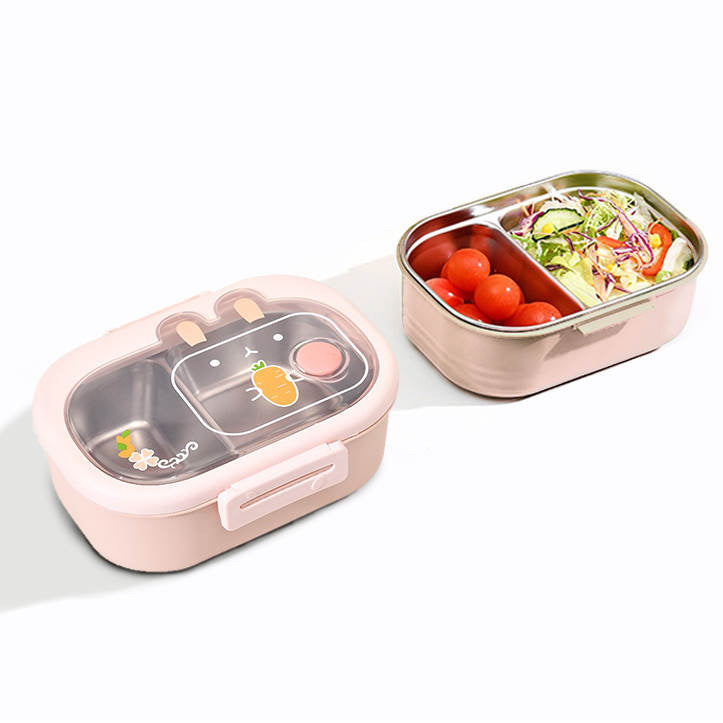 Merto Beno - Edelstahl Brotdose Kinder mit Fächern - Lunchbox mit Trennwand - BPA freie Bento Box - Jausenbox für Mädchen und Jungen - Snackbox für Schule & Kindergarten